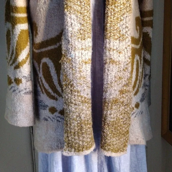 Free People Sylver Gray Knit Cardigan M - Picture 2 of 10